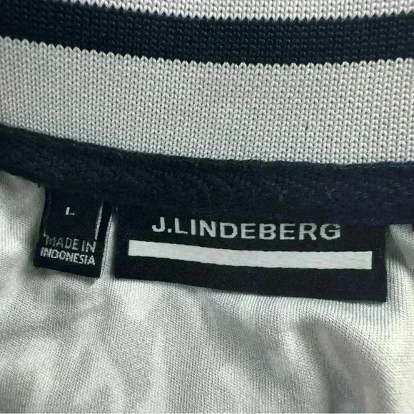 J Lindeberg Women’s Large Golf Polo Animal Print Blue And White Short Sleeve - Picture 8 of 12